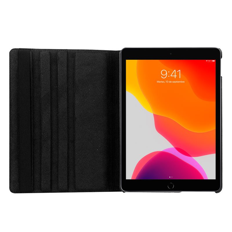 COOL Case for iPad (2019 / 2020 / 2021) 10.2 inch Rotating Faux Leather Black