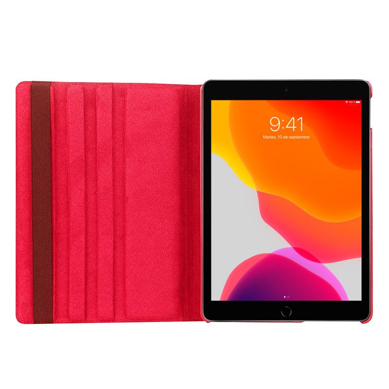 COOL Case for iPad (2019 / 2020 / 2021) 10.2 inch Rotating Faux Leather Red