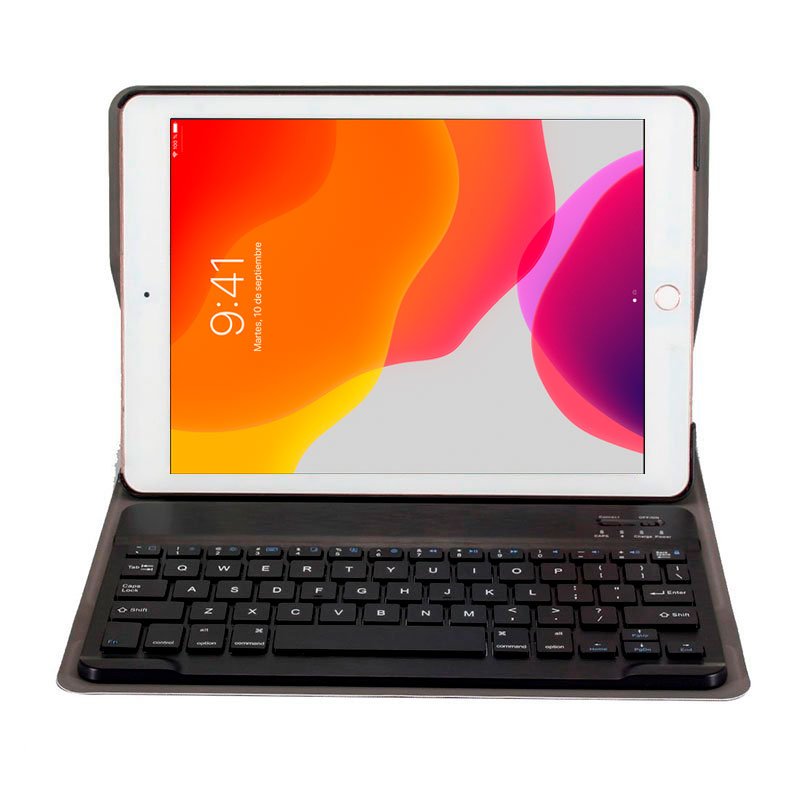 COOL Case for iPad (2019 / 2020 / 2021) 10.2 inch Poly Leather Bluetooth Keyboard (Black)