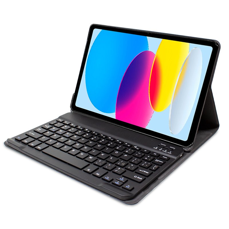 COOL Case for iPad (2022 / 2024) 10.9 (10th Gen.) / iPad 11 2025 (A16) Bluetooth Keyboard Faux Leather Black