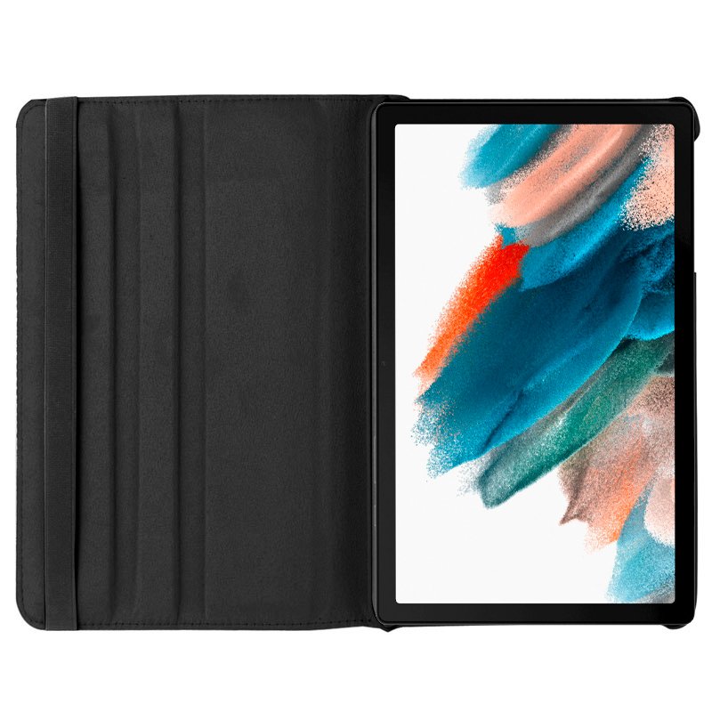 COOL Case for Samsung Galaxy Tab A8 X200 / X205 Plain Black Poly Leather 10.5 inch