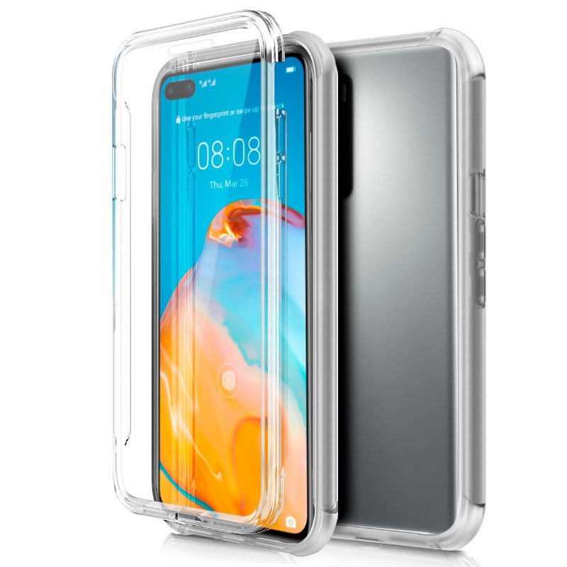 Funda COOL Silicona 3D para Huawei P40 (Transparente Frontal + Trasera)