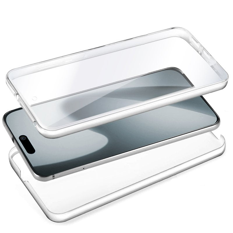 Funda COOL Silicona 3D para iPhone 17 Pro (Transparente Frontal + Trasera)