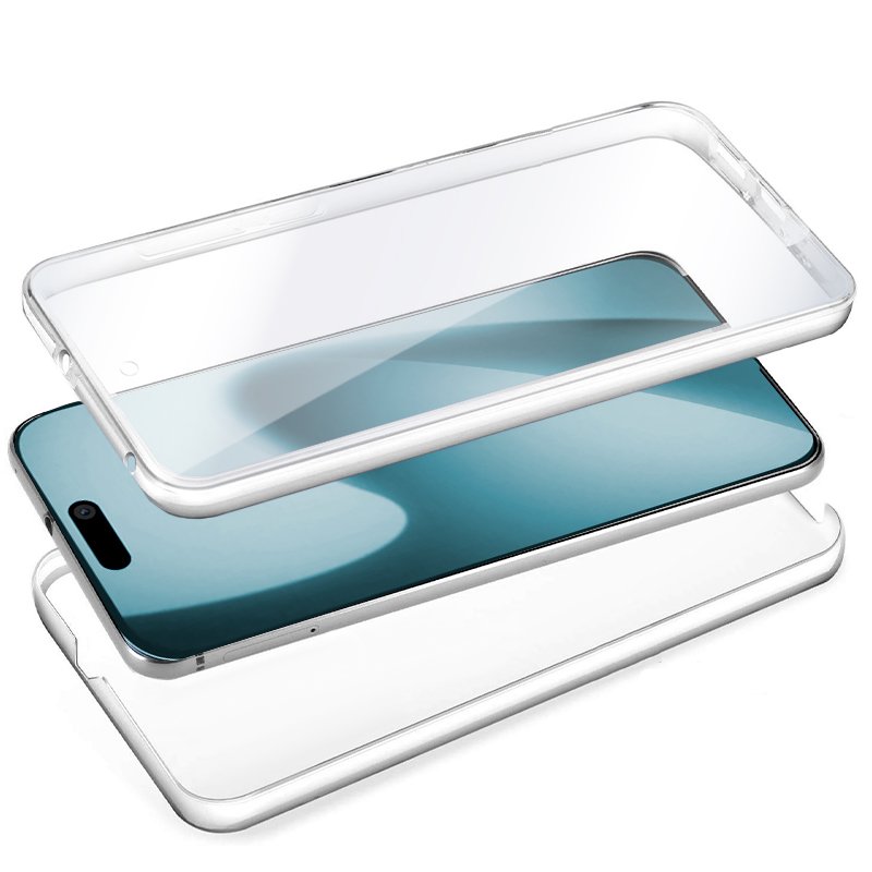 Funda COOL Silicona 3D para iPhone Air (Transparente Frontal + Trasera)
