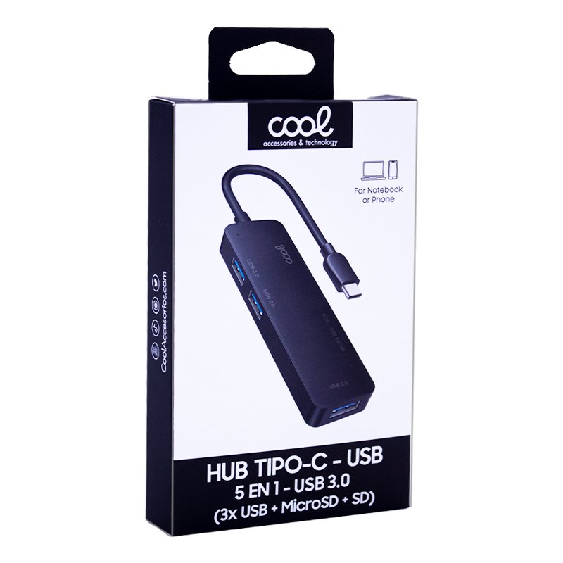 5-in-1 Universal Type-C Hub (3 x USB 3.0 + SD + Micro SD)