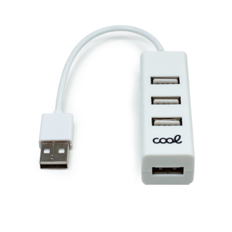 COOL 4-Port USB 2.0 Universal Hub, White