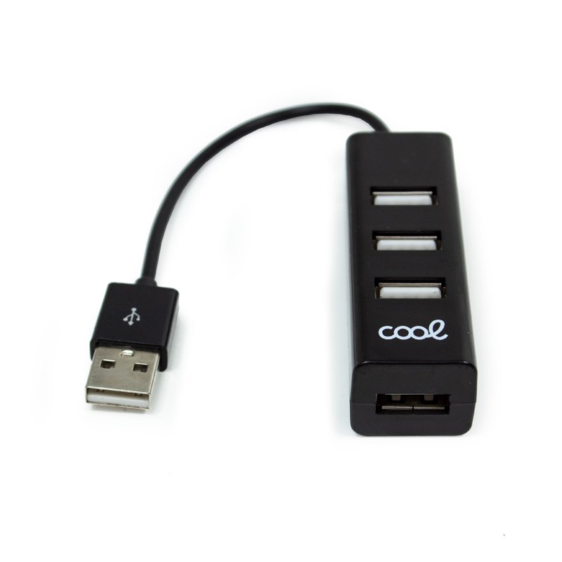 Universal COOL 4-Port USB 2.0 Hub, Black