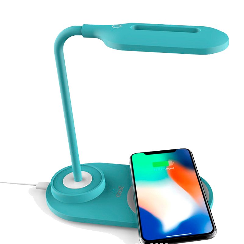 LED Lamp + Qi Wireless Charging Base COOL Light Blue