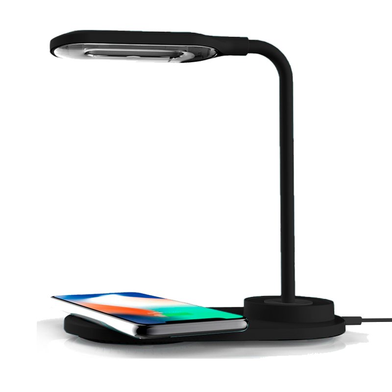 LED Lamp + Qi Wireless Charging Base COOL Black