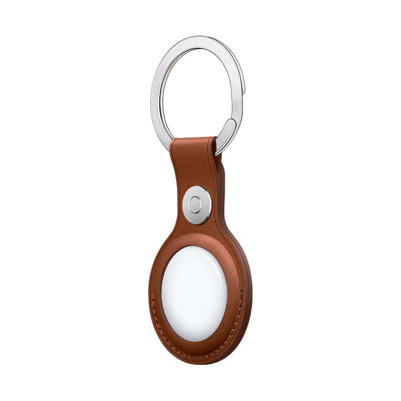 Llavero Protector COOL Compatible con AirTag Polipiel Marrón