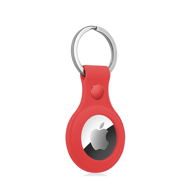 Llavero Protector COOL Compatible con AirTag Silicona Rojo