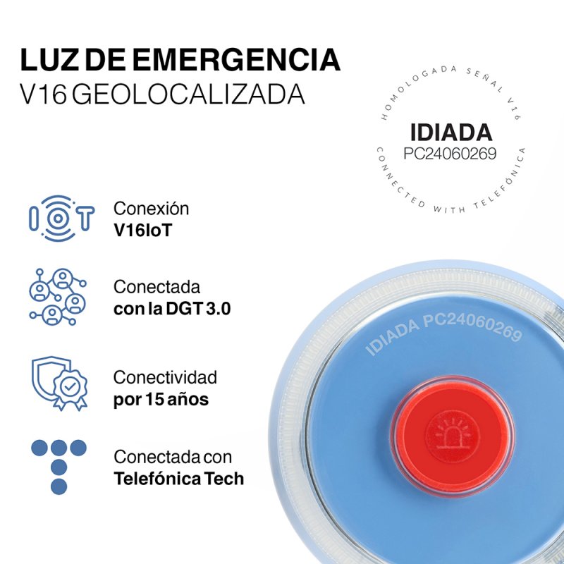 Luz Baliza Conectada (Homologada DGT) COOL Safetytech
