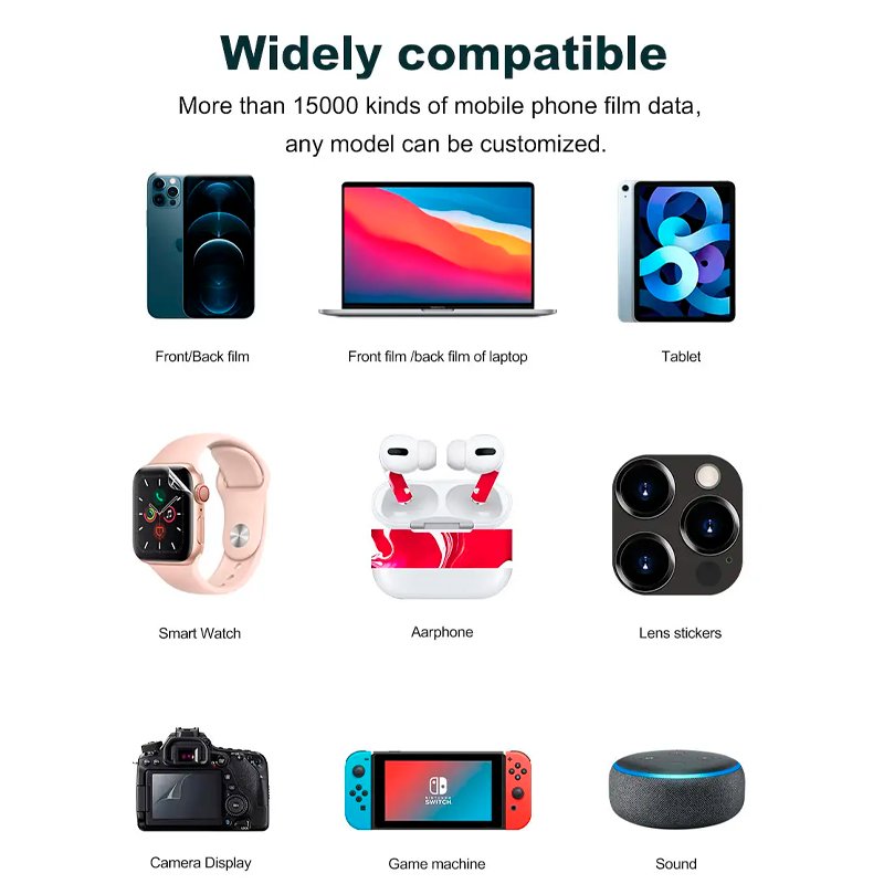 Devia V2 Plotter Cutting Machine Up to 15 in + 50 Smartphone Sheets + 20 Tablet Sheets + Accessories