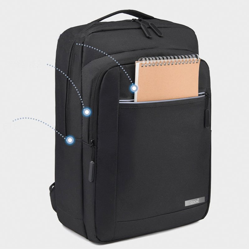 Mochila Ordenador Portátil 15-16 Pulg COOL Porto Negro