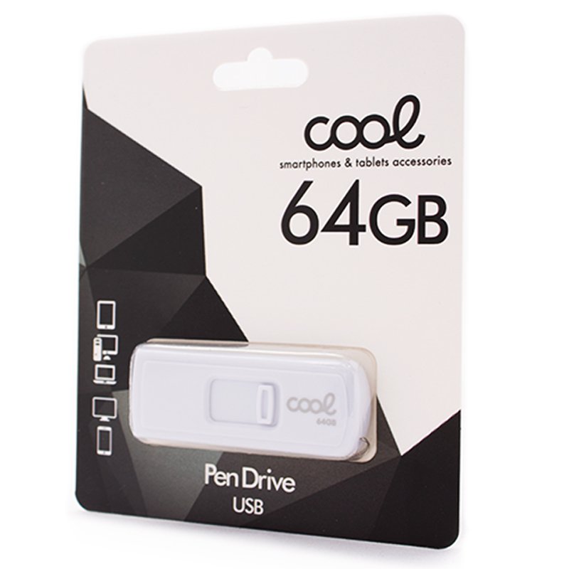 USB Flash Drive x64 GB 2.0 COOL Basic White