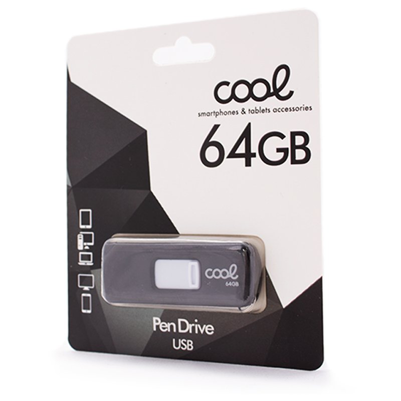 USB Pen Drive x64 GB 2.0 COOL Basic Black