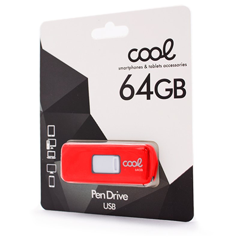 USB Flash Drive x64 GB 2.0 COOL Basic Red