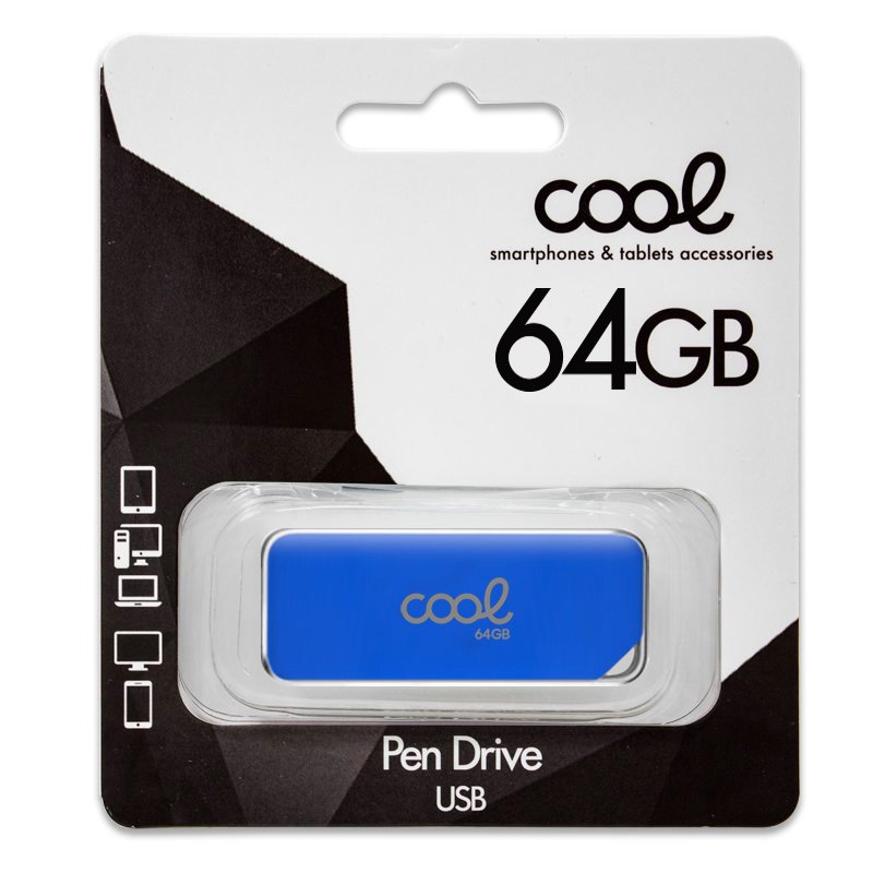 USB Flash Drive x64 GB 2.0 COOL Blue Board