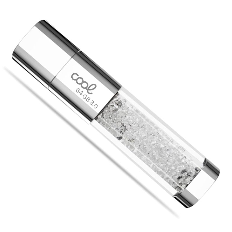 USB Flash Drive x64 GB 3.0 COOL Crystal White
