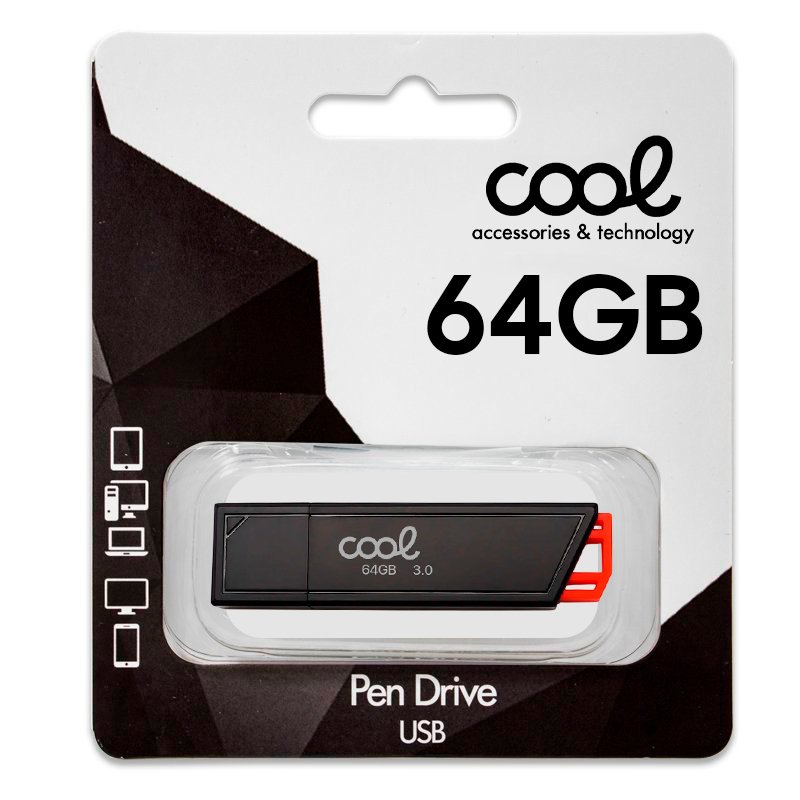 USB Flash Drive x64 GB 3.0 COOL Lancer Red