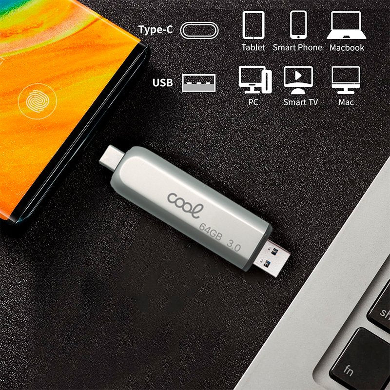 USB Pen Drive x64 GB 3.0 COOL Type-C / USB (2 in 1)