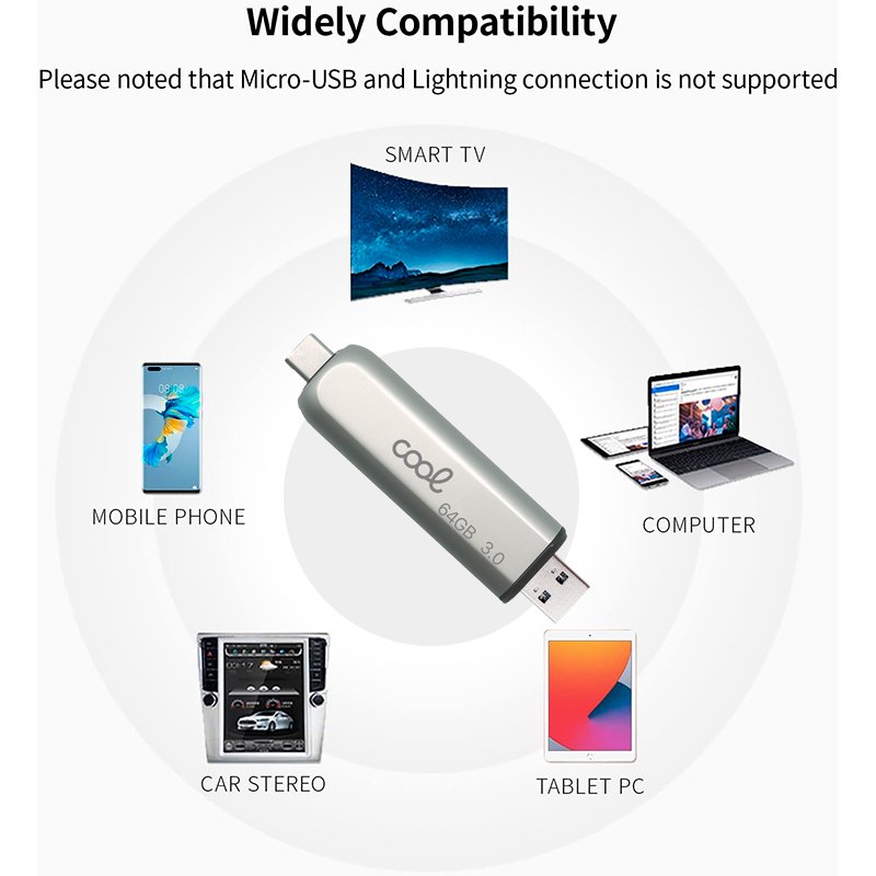 USB Flash Drive 512 GB 3.0 COOL Type-C / USB (2 in 1)