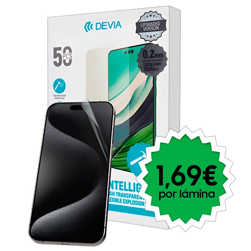 Protector Hidrogel Devia 0.2mm Universal Mayor Grosor (Pack 50 uds)