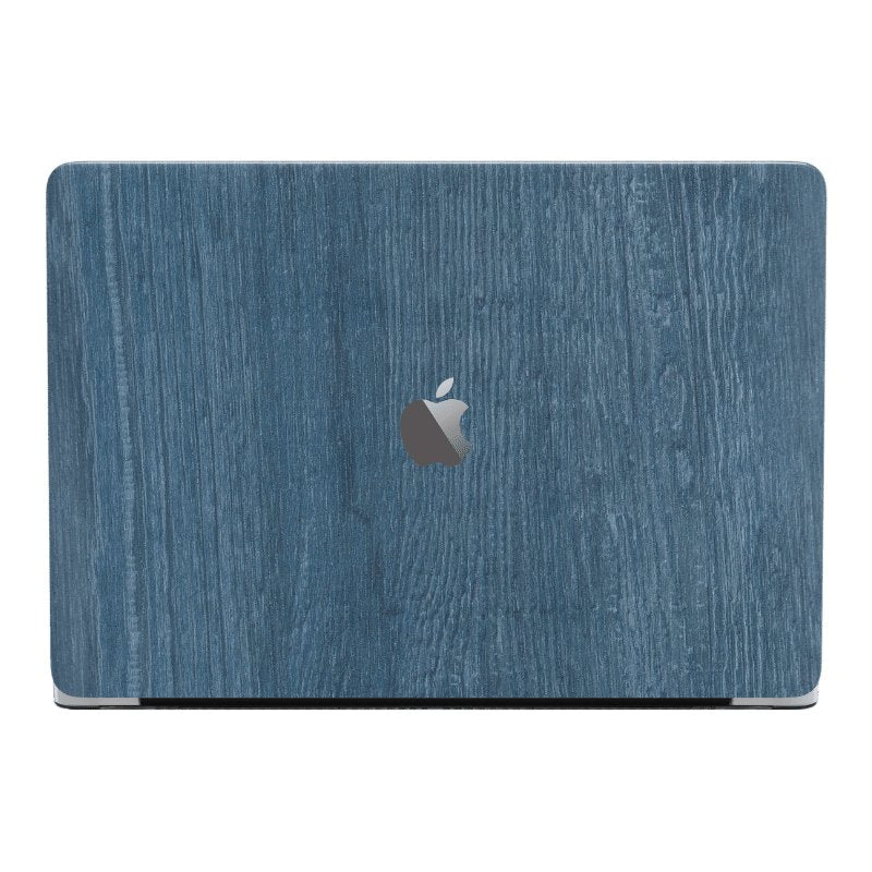Colorful Vinyl Back Protector for 15-inch Devia Laptop, Blue Wood Design