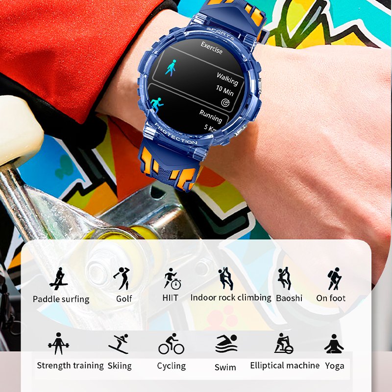 COOL Clever Smartwatch, Blue Silicone (Calls, Health, Sports)