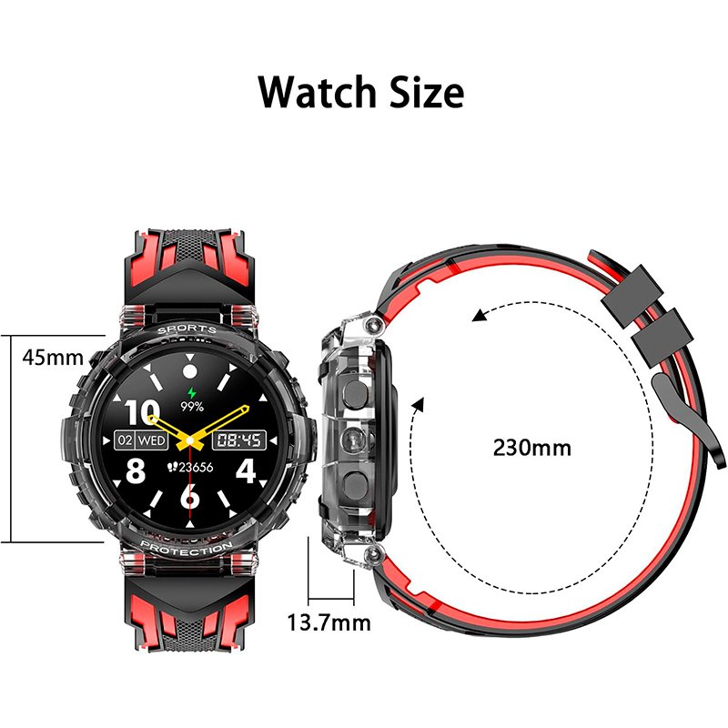 COOL Clever Silicone Smartwatch, Black (Calls, Health, Sports)