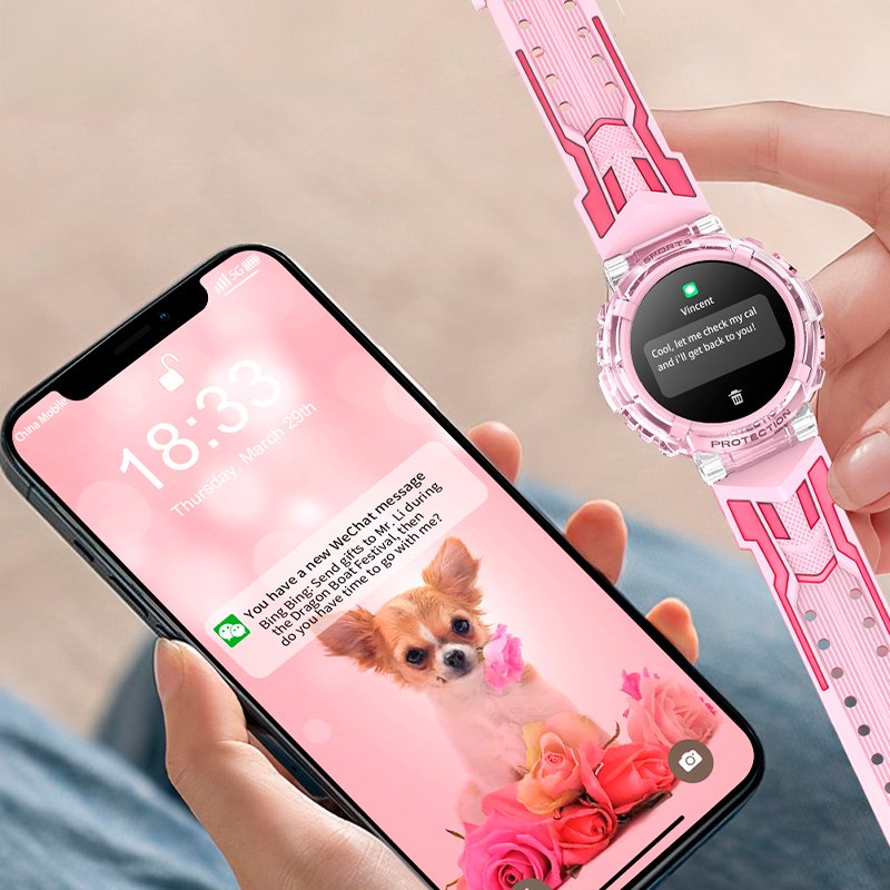 COOL Clever Smartwatch, Pink Silicone (Calls, Health, Sports)