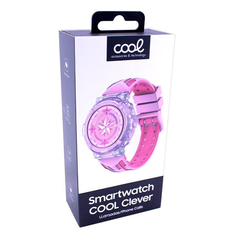 COOL Clever Smartwatch, Pink Silicone (Calls, Health, Sports)