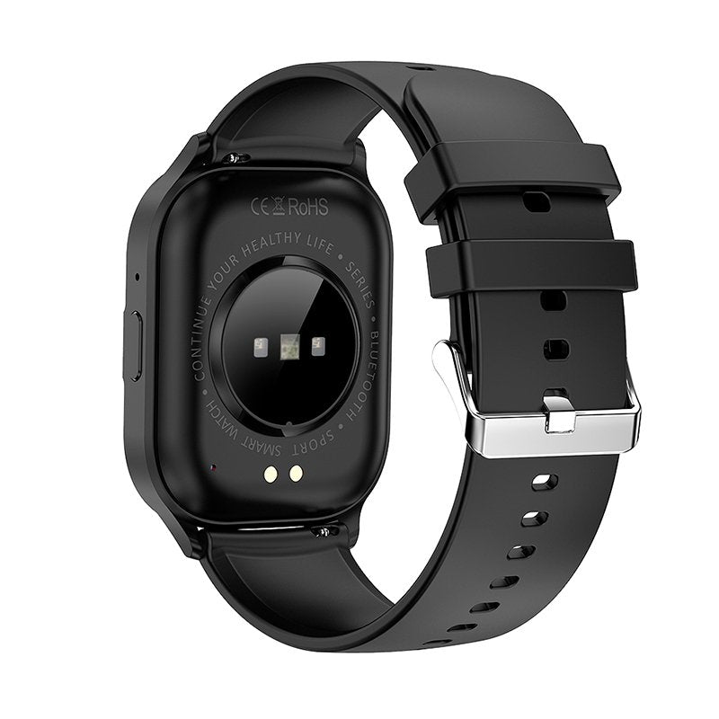 COOL Delta Silicone Black Smartwatch (AMOLED, Calls, Health, Sports)