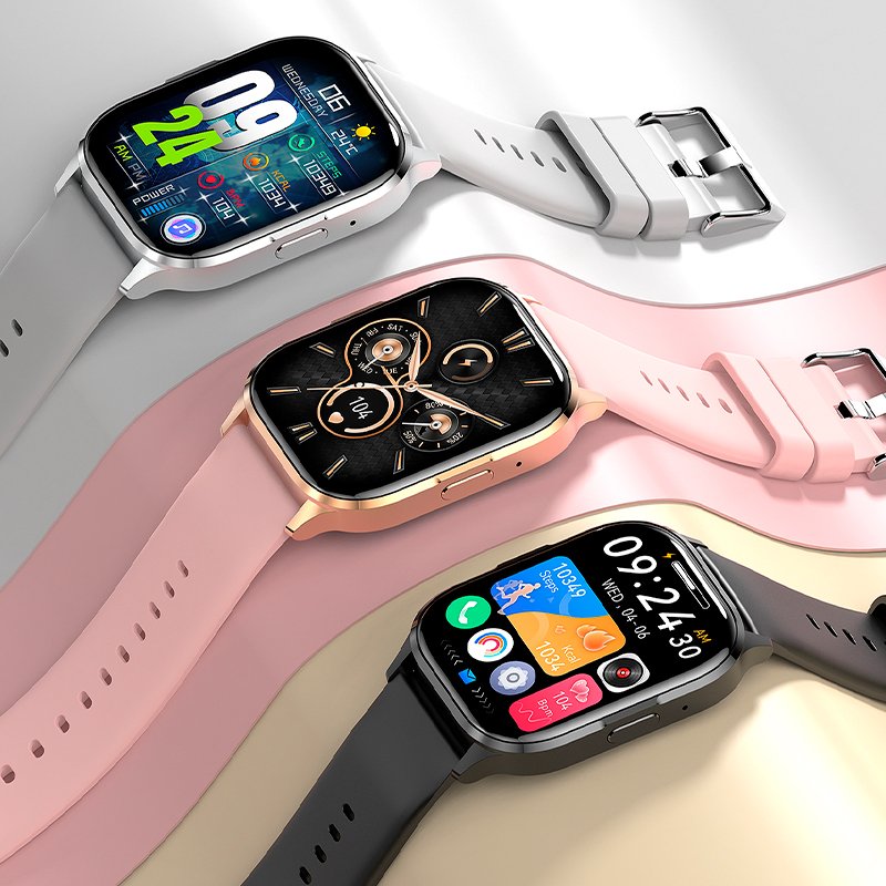 COOL Delta Smartwatch, Pink Silicone (AMOLED, Calls, Health, Sports)