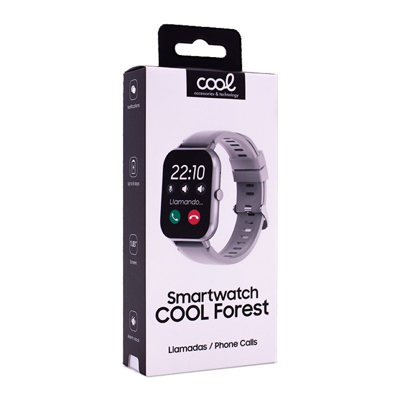 COOL Forest Smartwatch, Gray Silicone (Calls, Health, Sports)