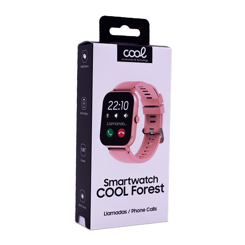 COOL Forest Smartwatch, Pink Silicone (Calls, Health, Sports)