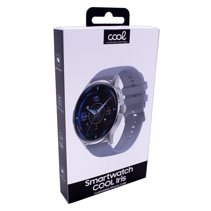 COOL Iris Silicone Gray Smartwatch (AMOLED, Calls, Health, Sports)