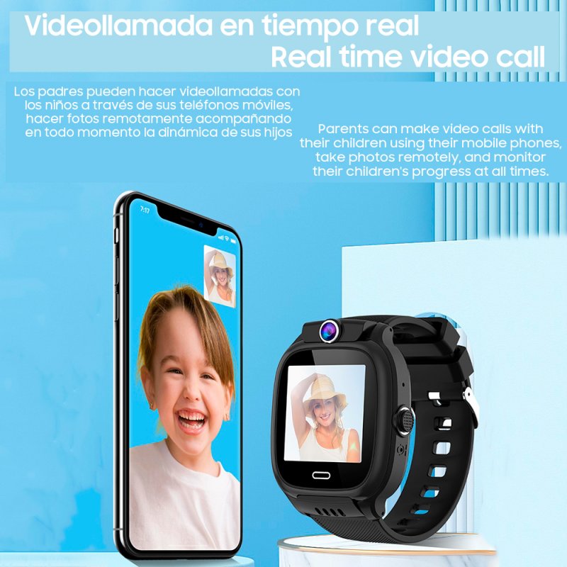 COOL Kids 4G GPS Silicone Smartwatch, Black (Location Tracking, Video Calls, SIM)