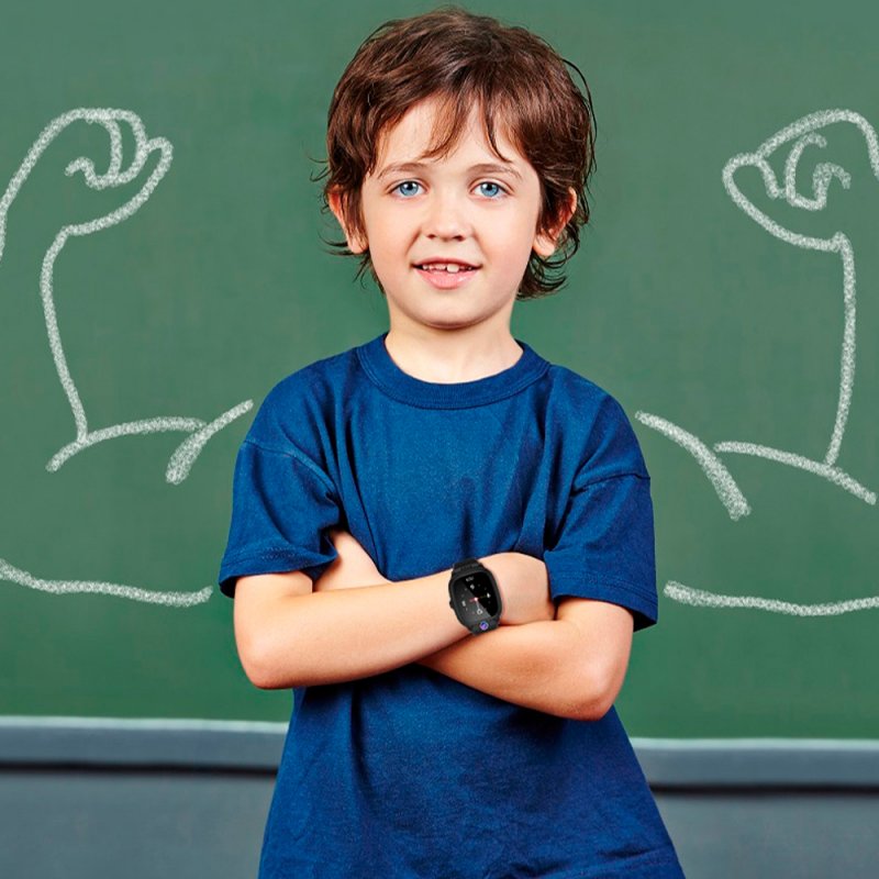 COOL Kids 4G GPS Silicone Smartwatch, Black (Location Tracking, Video Calls, SIM)