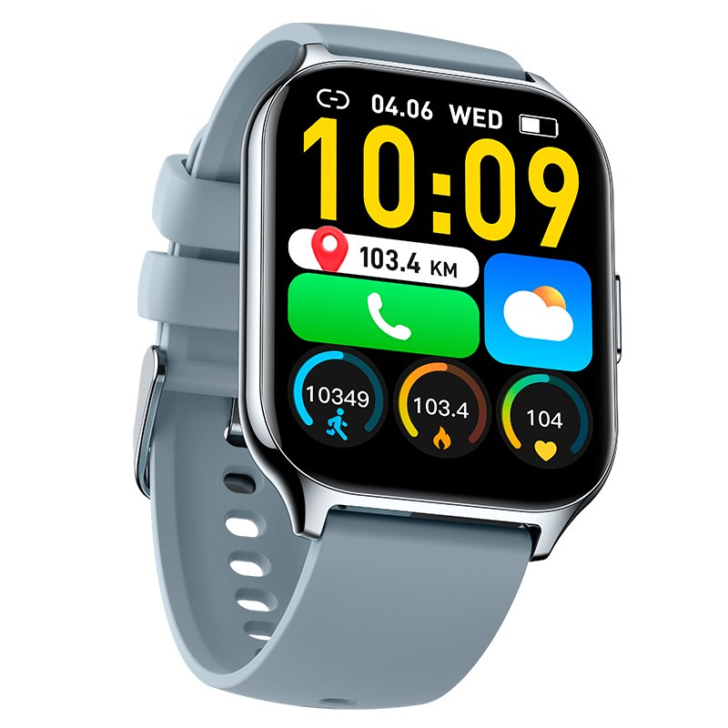 COOL Nova Smartwatch, Gray Silicone (Calls, Health, Sports)