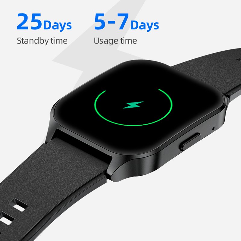 Smartwatch COOL AMOLED Curved Screen Dark Gray Silicone (Calls, Health, Sports)