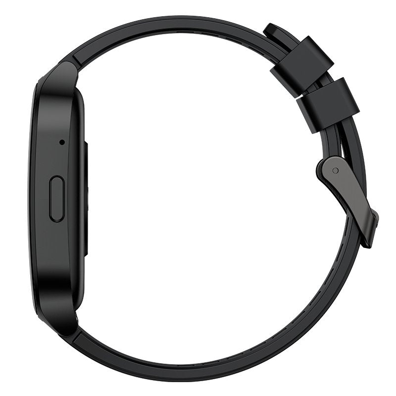 COOL Smartwatch with Curved AMOLED Screen, Black Silicone Strap (Calls, Health, Sports)