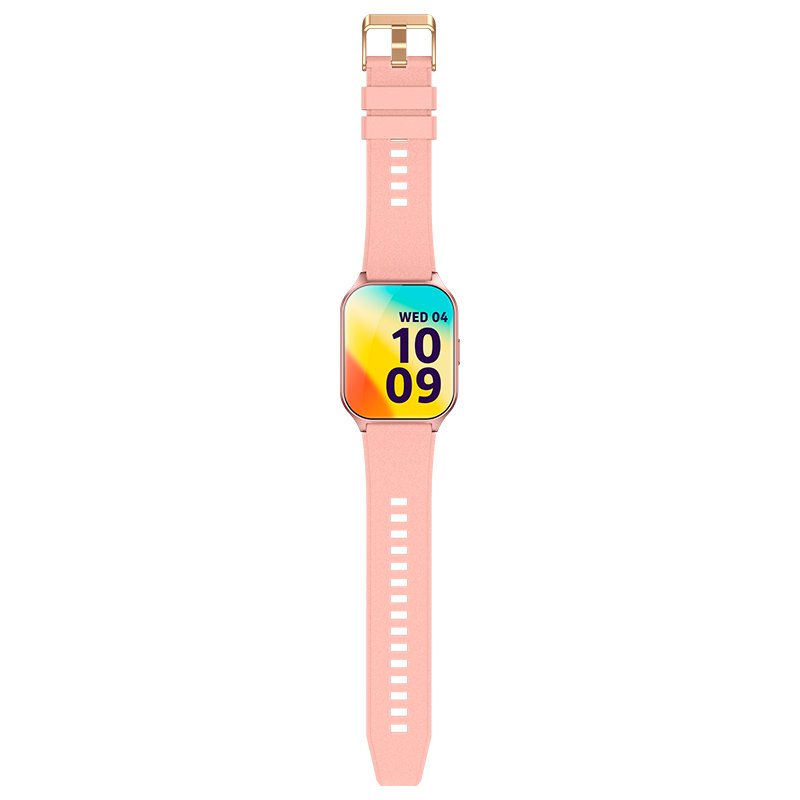 COOL Smartwatch with Curved AMOLED Screen, Pink Silicone Strap (Calls, Health, Sports)