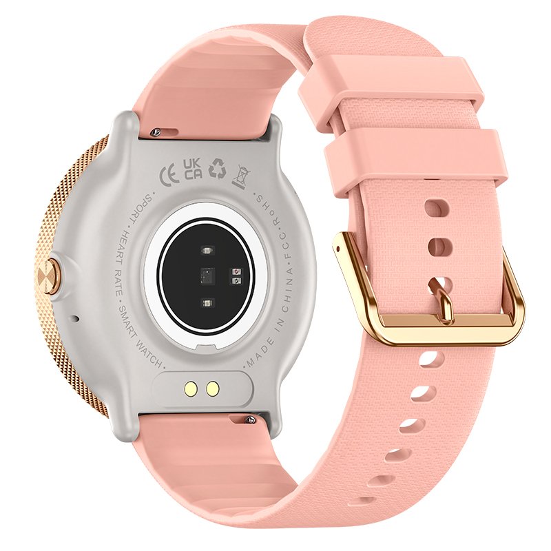 COOL Smartwatch with AMOLED Screen, Forever Silicone Pink Strap (Calls, Health, Sports)