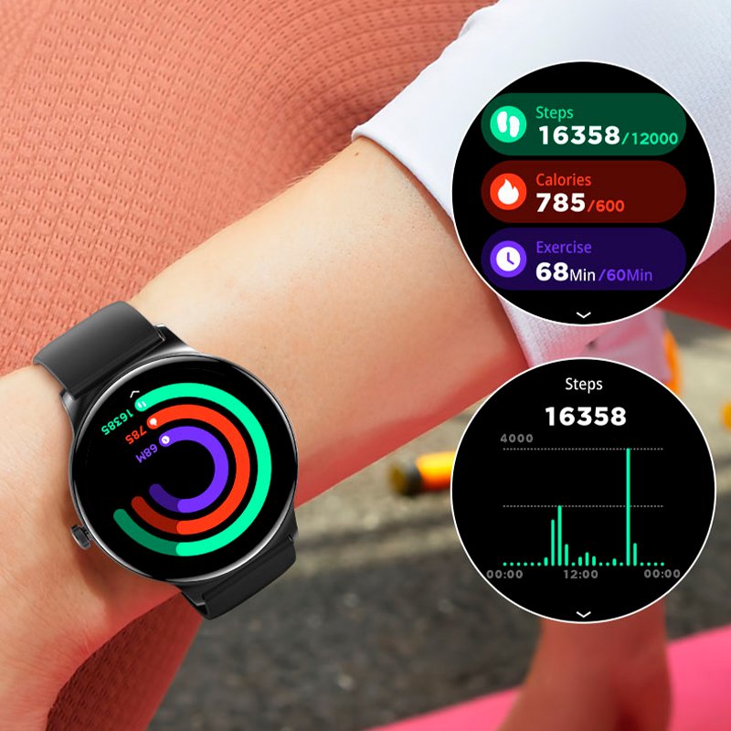 COOL Ultrathin Smartwatch + 2 Straps (AMOLED, Calls, Ultra-thin) Pink