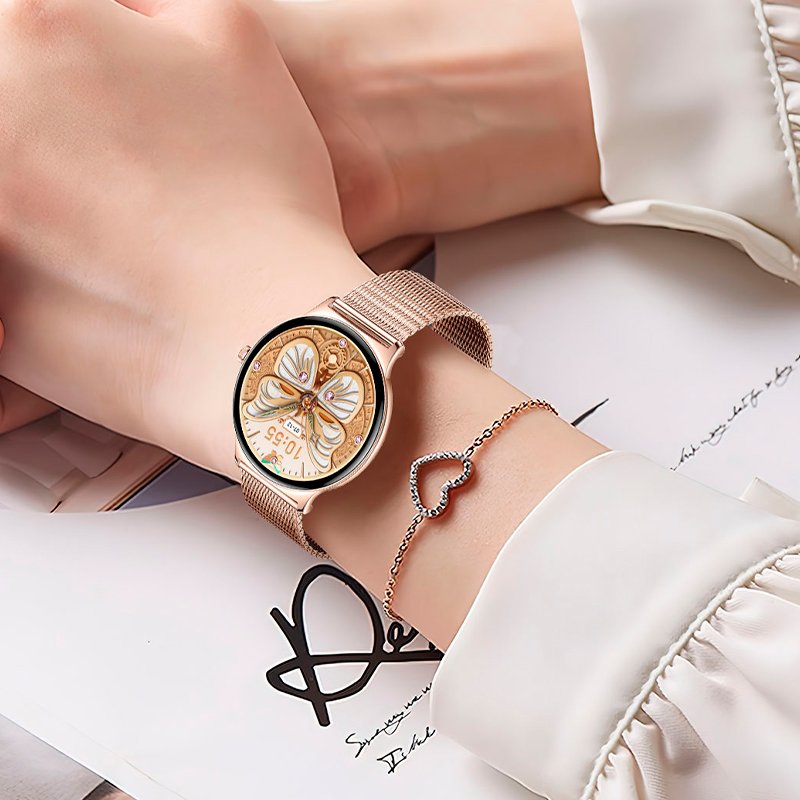 COOL Ultrathin Smartwatch + 2 Straps (AMOLED, Calls, Ultra-thin) Pink