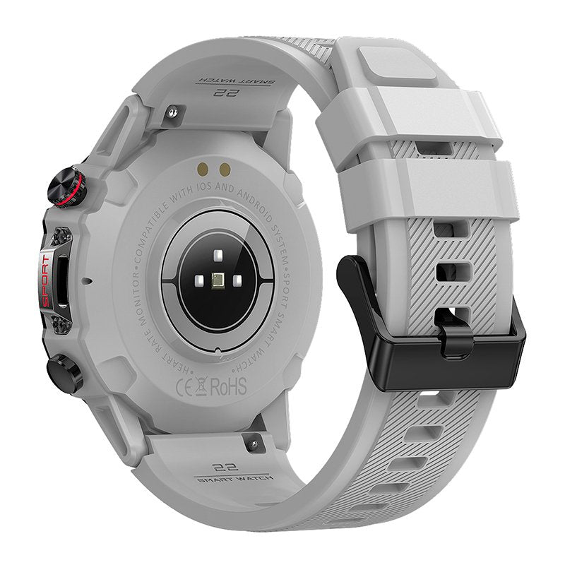 Smartwatch with AMOLED Screen, COOL Adventure, Gray Silicone Strap (Calls, Health...)