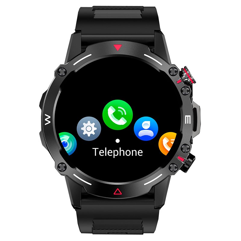 Smartwatch with AMOLED Screen, COOL Adventure, Silicone, Black (Calls, Health...)