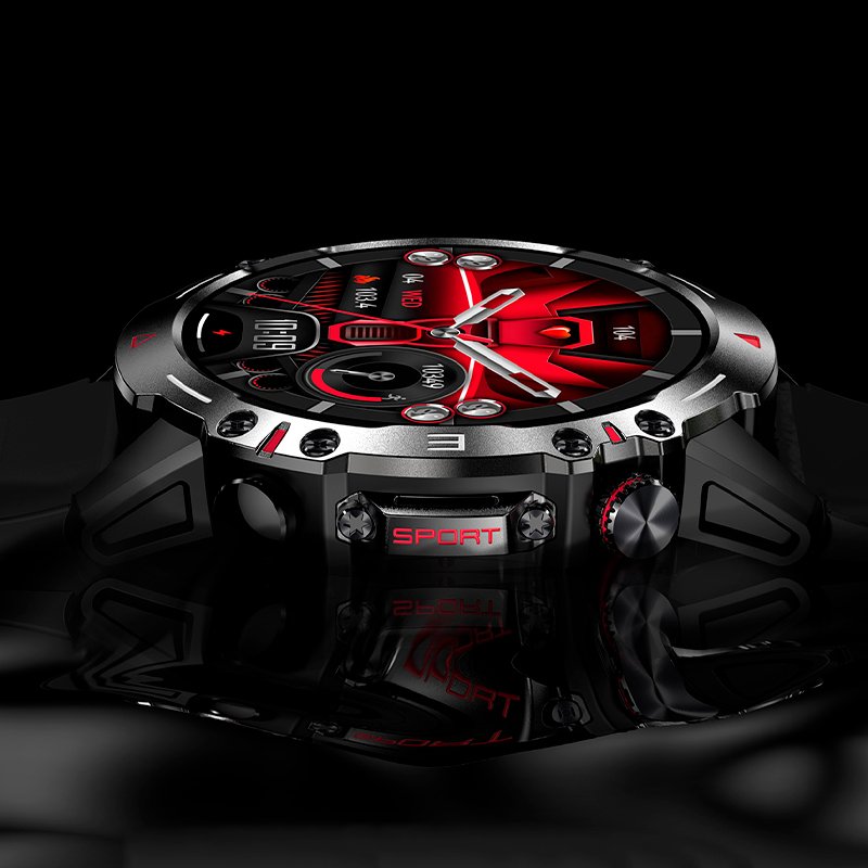 Smartwatch with AMOLED Screen, COOL Adventure, Silicone, Black (Calls, Health...)