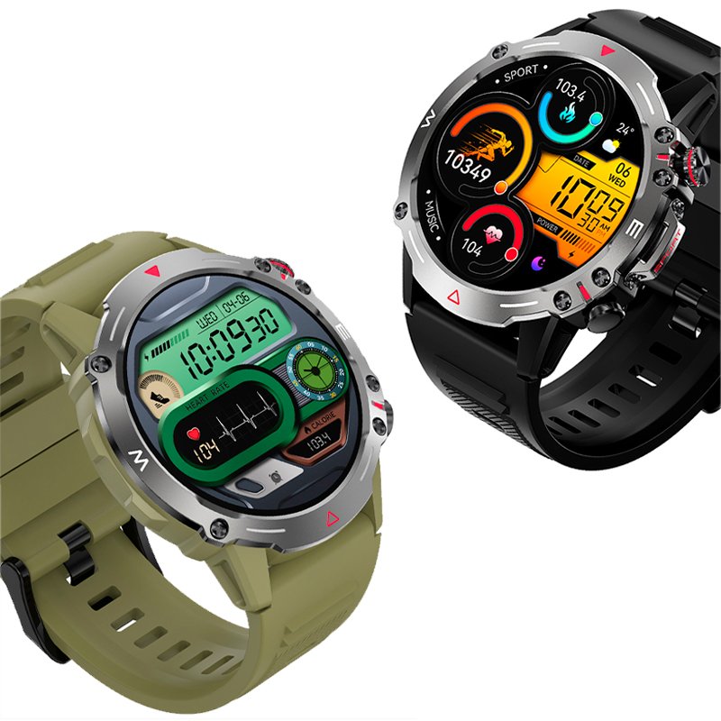 Smartwatch with AMOLED Screen, COOL Adventure, Silicone, Black (Calls, Health...)